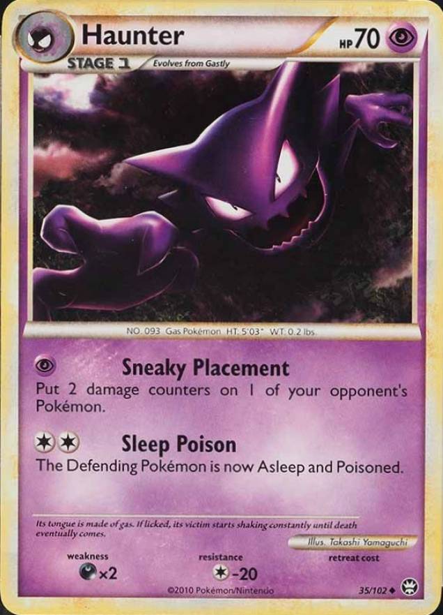 2010 Pokemon Heartgold & Soulsilver Triumphant Haunter #35 TCG Card