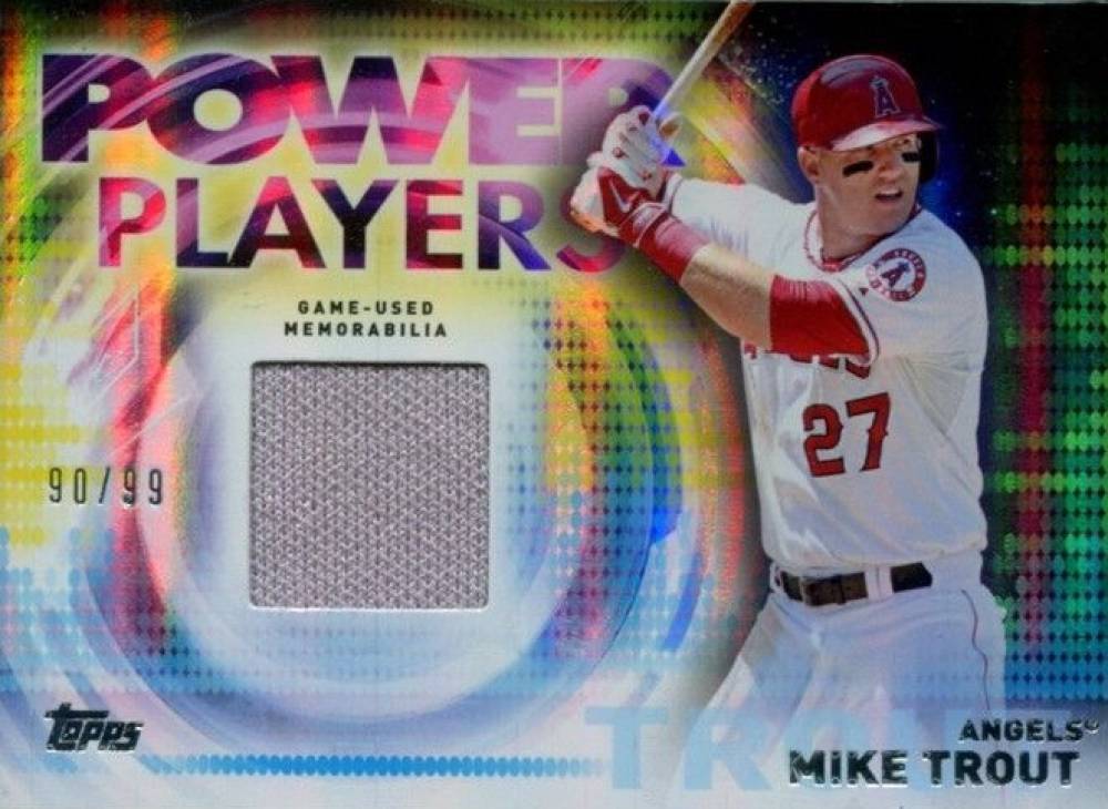 2014 Topps Update Power Players Relics Mike Trout #MTR Baseball Card