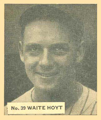 1936 Goudey World Wide Gum  Waite Hoyt #39 Baseball Card