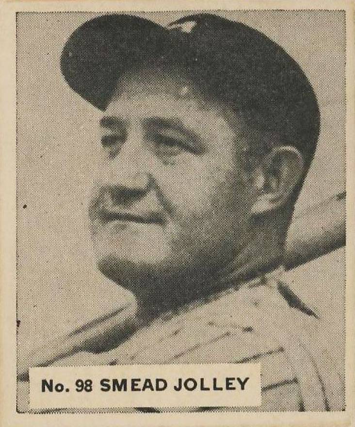 1936 Goudey World Wide Gum  Smead Jolley #98 Baseball Card