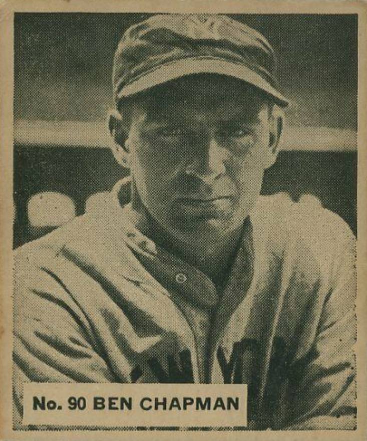 1936 Goudey World Wide Gum  Ben Chapman #90 Baseball Card