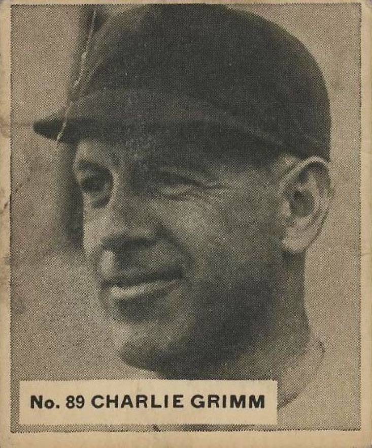 1936 Goudey World Wide Gum  Charlie Grimm #89 Baseball Card