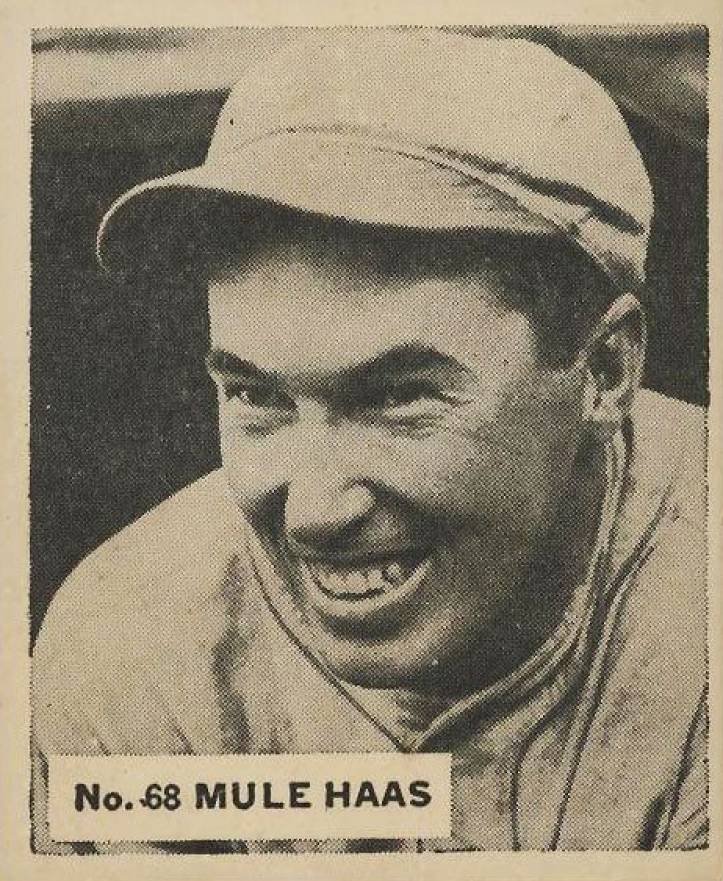 1936 Goudey World Wide Gum  Mule Haas #68 Baseball Card