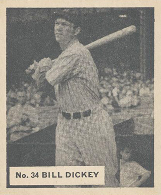 1936 Goudey World Wide Gum  Bill Dickey #34 Baseball Card