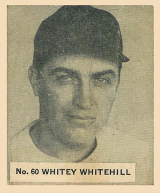 1936 Goudey World Wide Gum  Whitey Whitehill #60 Baseball Card