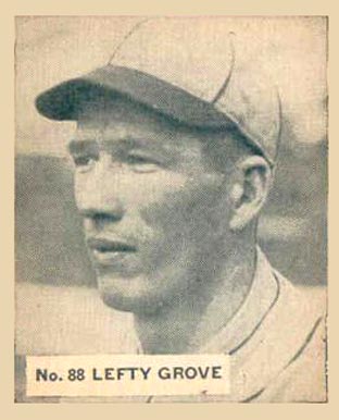 1936 Goudey World Wide Gum  Lefty Grove #88 Baseball Card