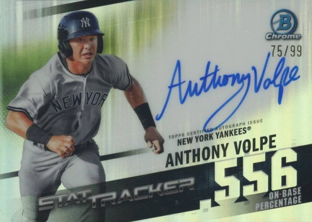 2020 Bowman Chrome Stat Tracker Anthony Volpe #STAAVO Baseball Card