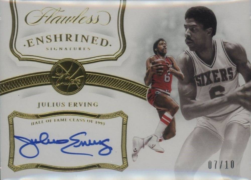 2019 Panini Flawless Enshrined Signatures Julius Erving #ESJEV Basketball Card