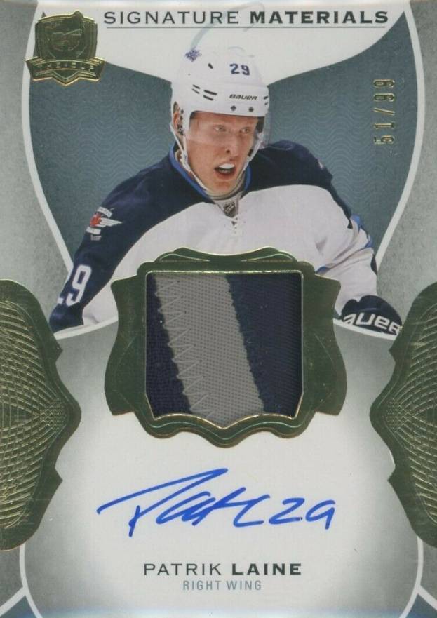 2016 Upper Deck the Cup Signature Materials Patrik Laine #SI-PL Hockey Card