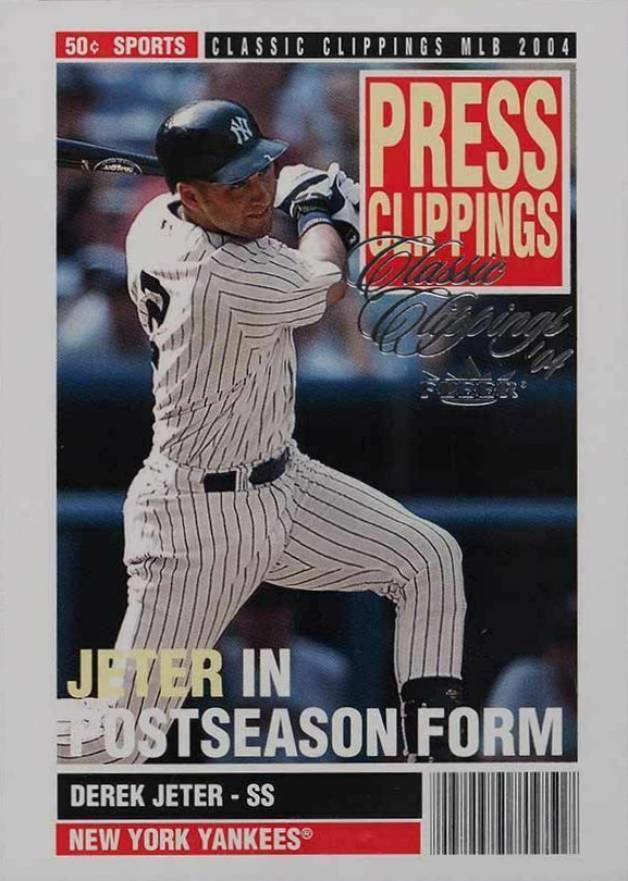 2004 Fleer Classic Clippings Press Clippings Derek Jeter #3 Baseball Card