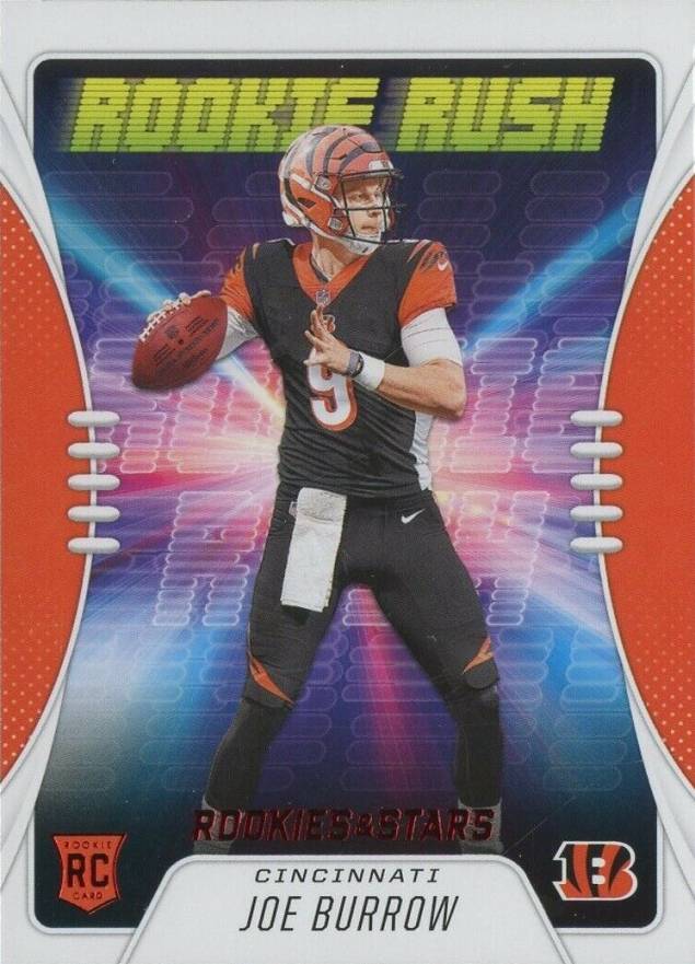 2020 Panini Rookies & Stars Rookie Rush Joe Burrow #RR1 Football Card