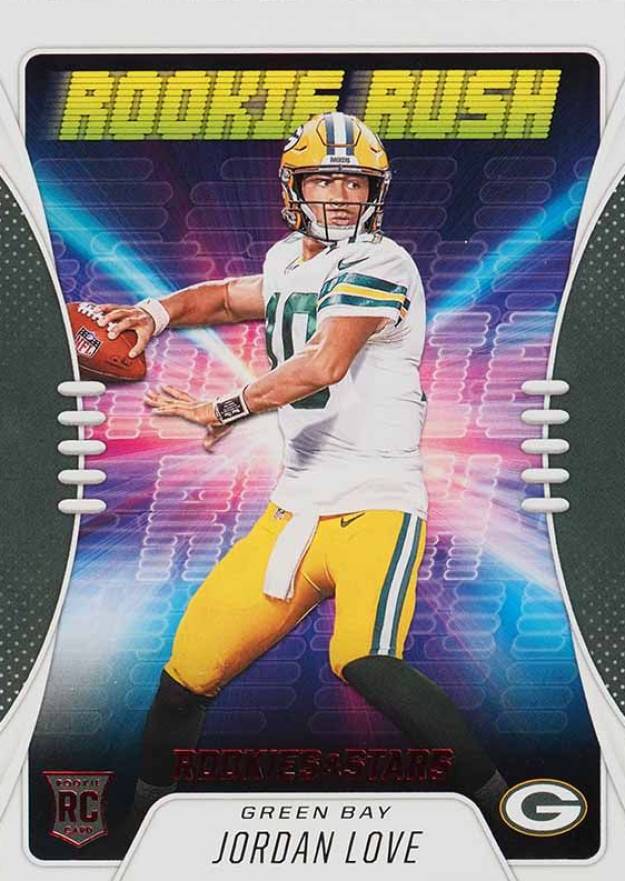 2020 Panini Rookies & Stars Rookie Rush Jordan Love #RR4 Football Card