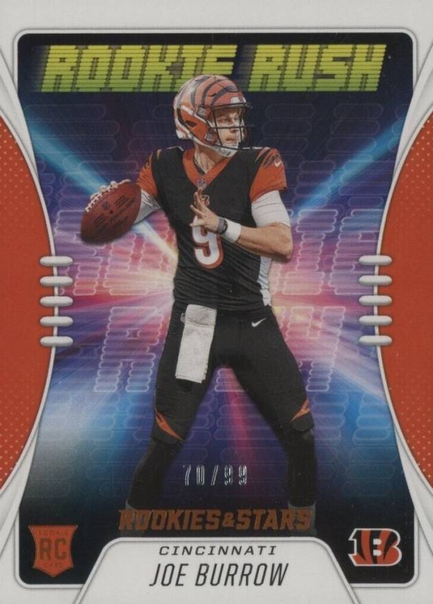 2020 Panini Rookies & Stars Rookie Rush Joe Burrow #RR1 Football Card