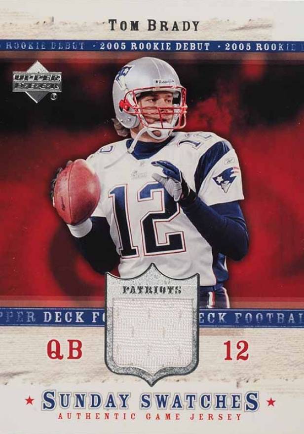 2005 Upper Deck Rookie Debut Sunday Swatches Tom Brady #SU-TB Football Card