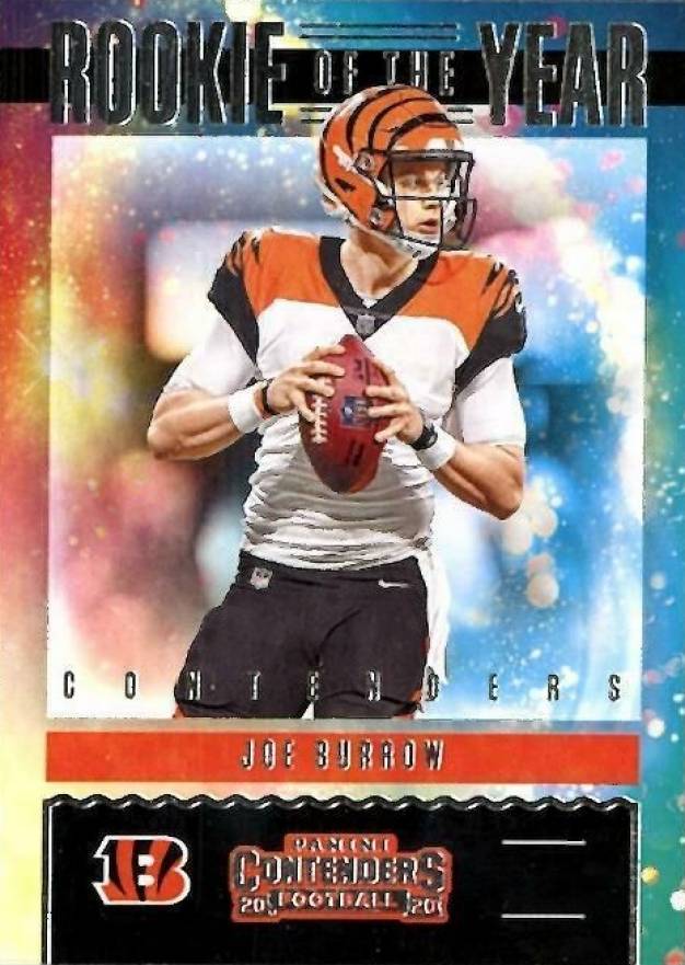 2020 Panini Contenders Rookie of the Year Contenders Joe Burrow #RYJBU Football Card