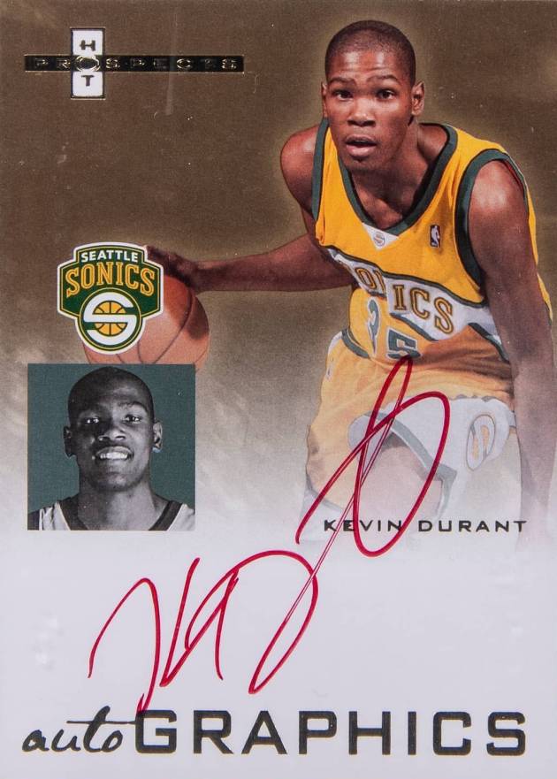 2007 Fleer Hot Prospects Autographics Kevin Durant #AU-KD Basketball Card