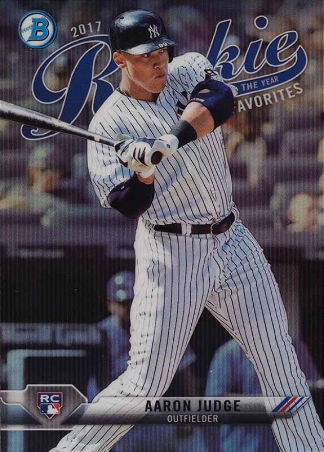 2017 Bowman Rookie of the Year Roy Favorites Aaron Judge #9 Baseball Card