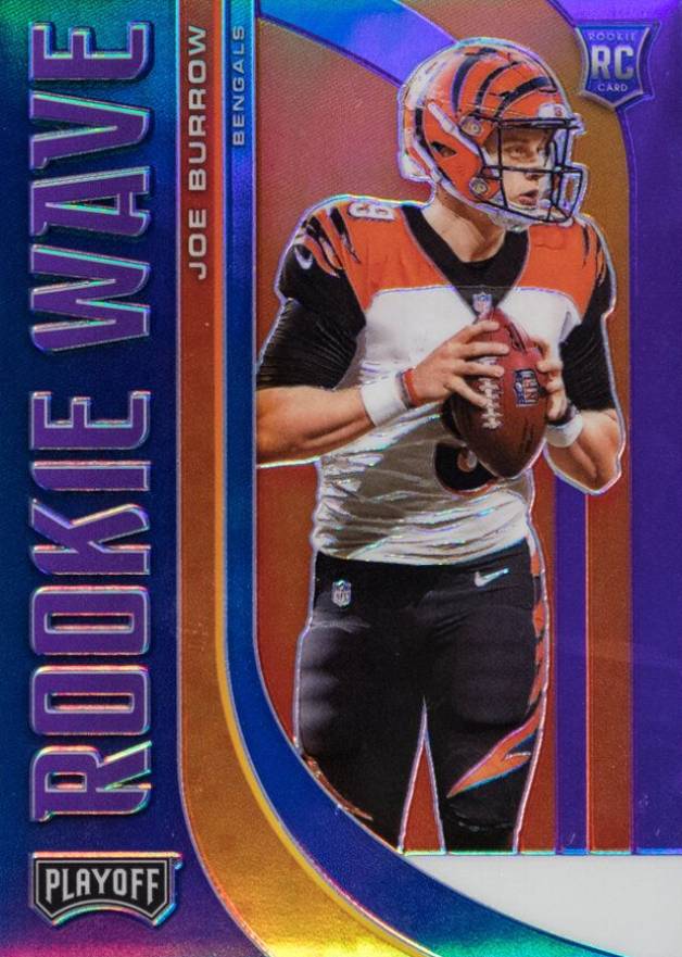 2020 Panini Playoff Rookie Wave Joe Burrow #RW1 Football Card