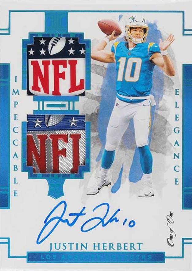 2020 Panini Impeccable Justin Herbert #103 Football Card