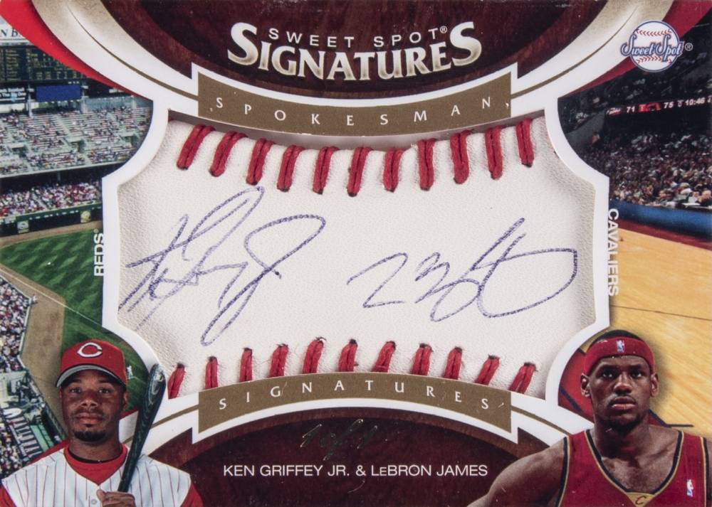 2006 Upper Deck Sweet Spot Update Spokesman Signatures Ken Griffey Jr./LeBron James #SP9 Baseball Card