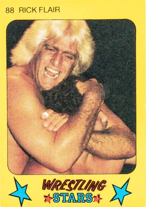 1986 Monty Gum Wrestling Stars Hand Cut Ric Flair #88 Other Sports Card