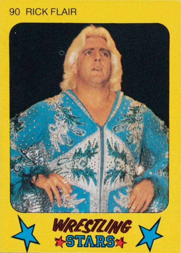 1986 Monty Gum Wrestling Stars Hand Cut Rick Flair #90 Other Sports Card