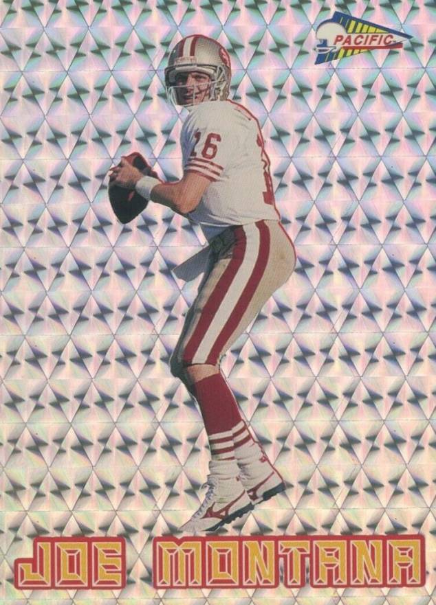 1993 Pacific Prism Insert Joe Montana #13 Football Card