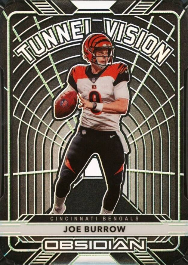 2020 Panini Obsidian Tunnel Vision Joe Burrow #TV5 Football Card