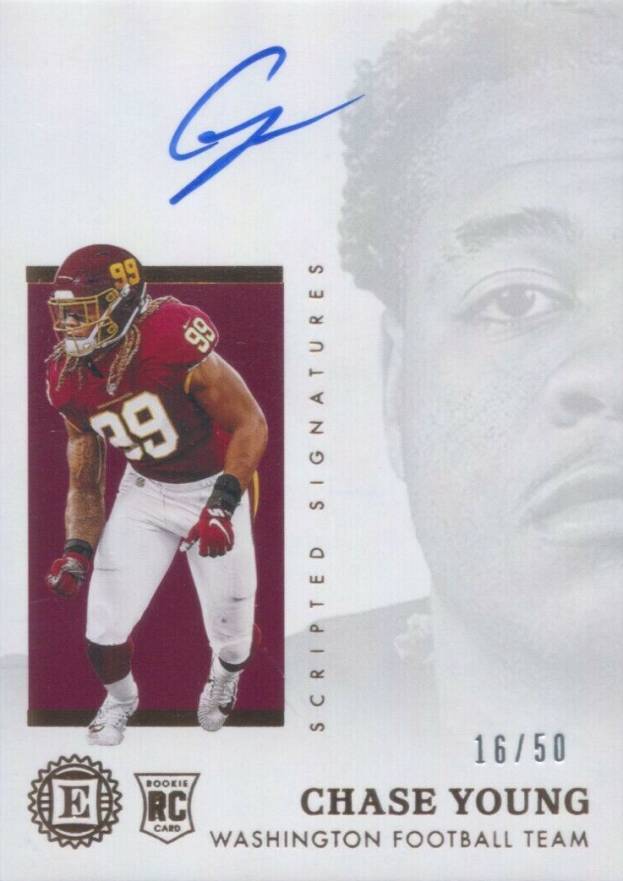 2020 Panini Encased Scripted Signatures Chase Young #CY Football Card