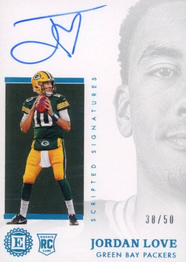 2020 Panini Encased Scripted Signatures Jordan Love #JL Football Card