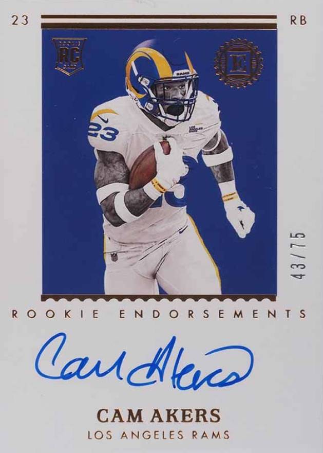 2020 Panini Encased Rookie Endorsements Cam Akers #RECA Football Card