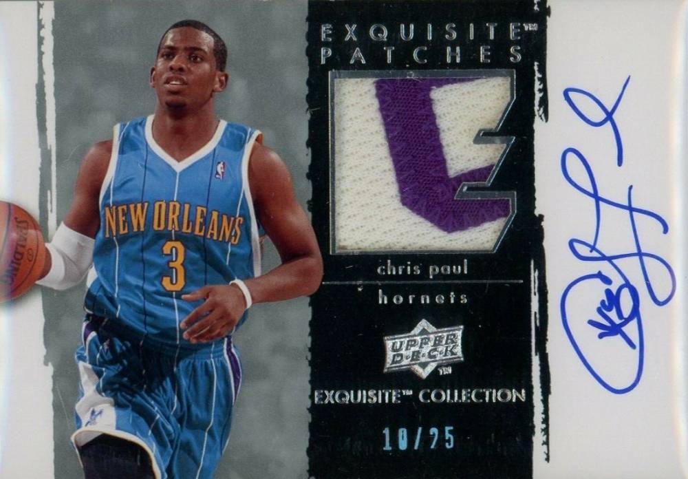 2009 Upper Deck Exquisite Collection Autographs Patches Chris Paul #P-CP Basketball Card