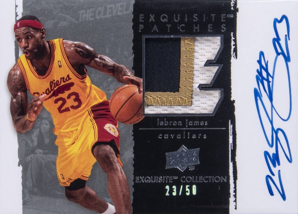 2009 Upper Deck Exquisite Collection Autographs Patches LeBron James #P-LJ Basketball Card