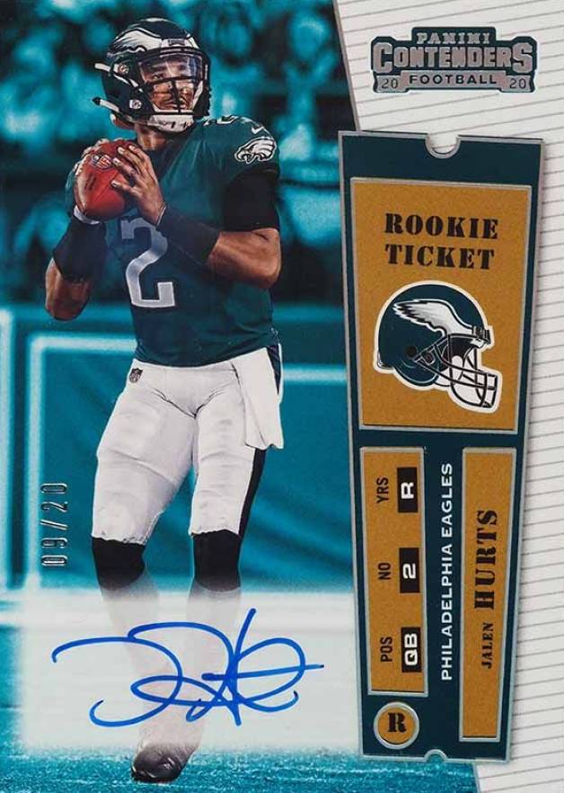 2020 Panini Contenders 2000 Rookie Ticket Autograph Jalen Hurts #JHU Football Card