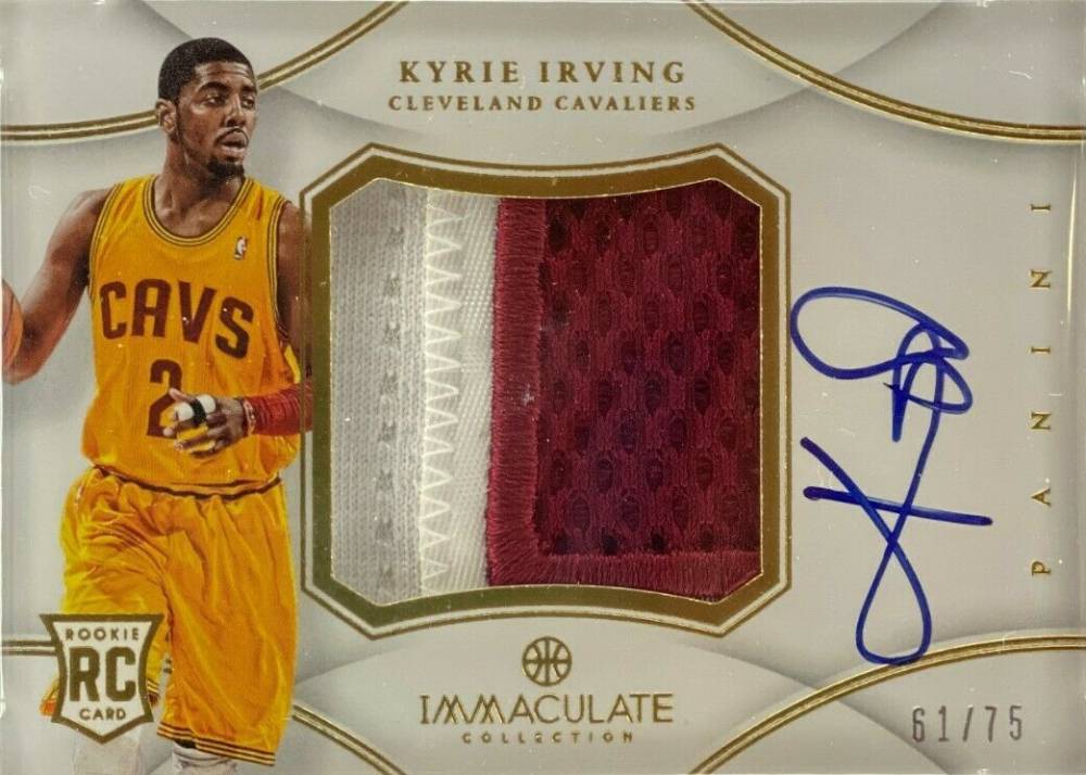 2012 Panini Immaculate Collection Premium Patches Autograph Kyrie Irving #PP-KI Basketball Card