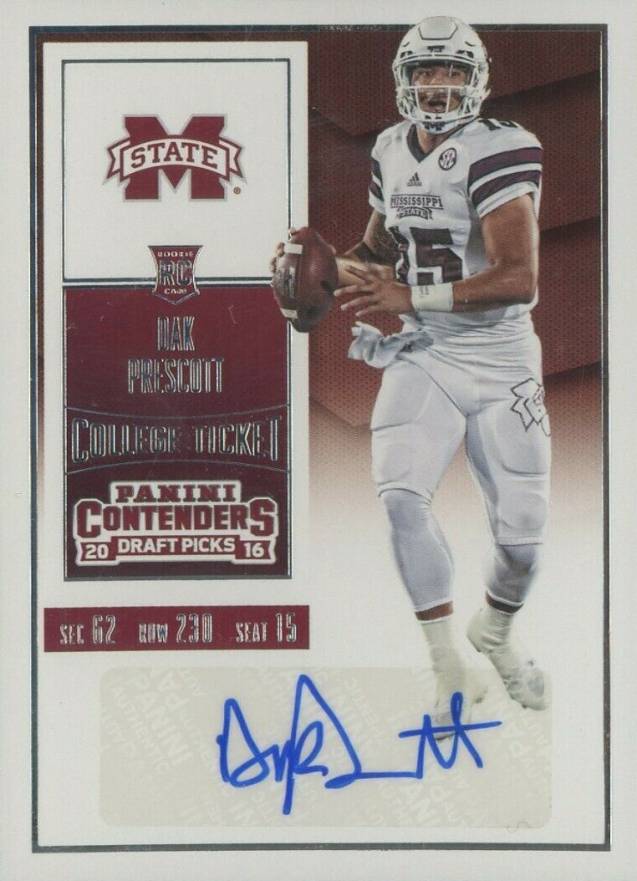 2016 Panini Contenders Draft Picks Dak Prescott #125 Football Card