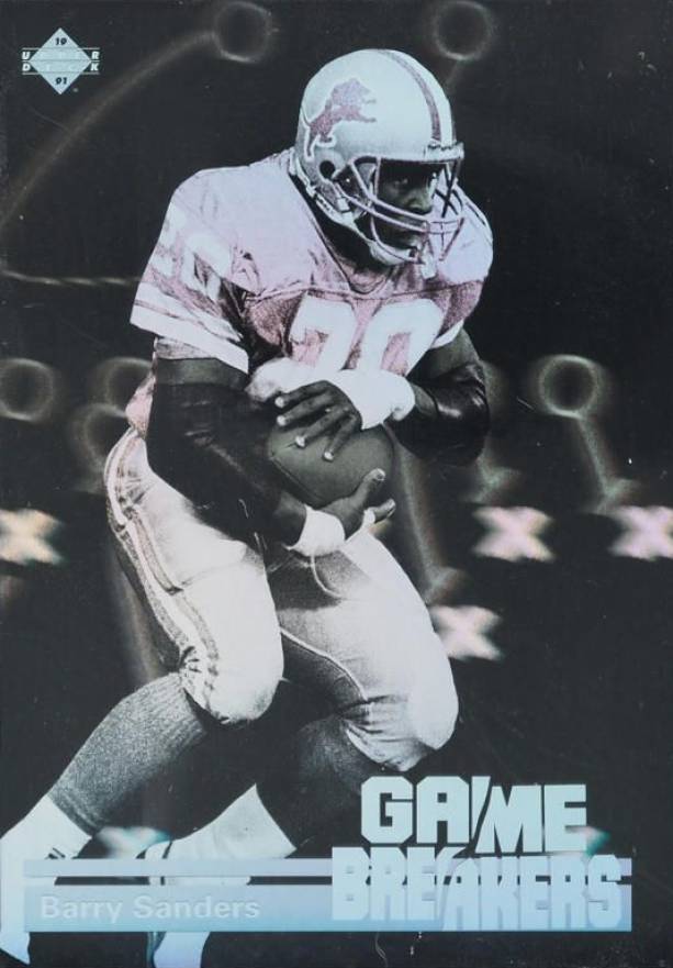 1991 Upper Deck Game Breakers Hologram Barry Sanders #GB1 Football Card