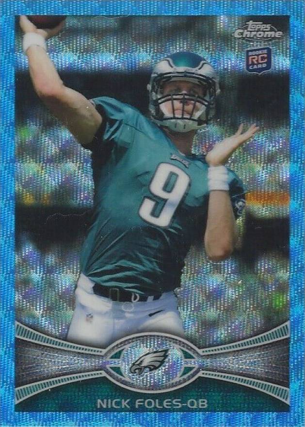 2012 Topps Chrome Blue Wave Refractor Nick Foles #BW153 Football Card