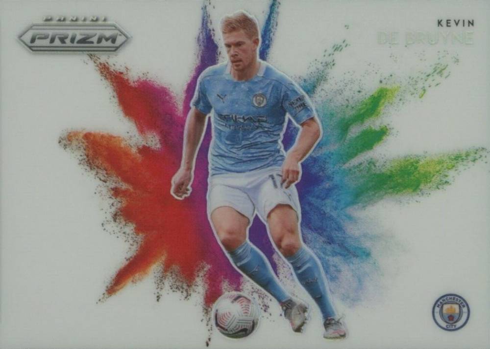 2020 Panini Prizm Premier League Color Blast Kevin De Bruyne #19 Soccer Card