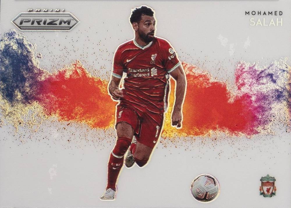 2020 Panini Prizm Premier League Color Blast Mohamed Salah #17 Soccer Card