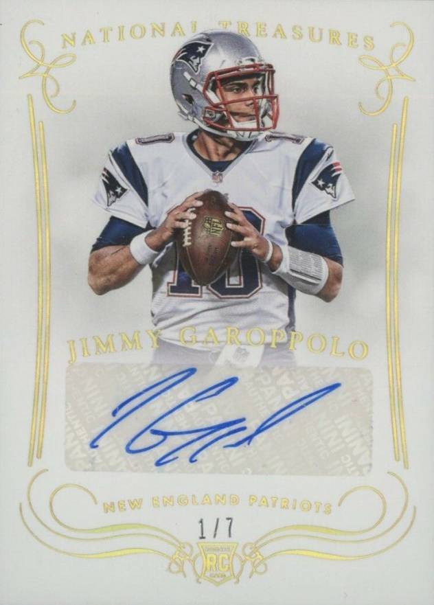 2014 Panini National Treasures Signatures Jimmy Garoppolo #S-JGA Football Card