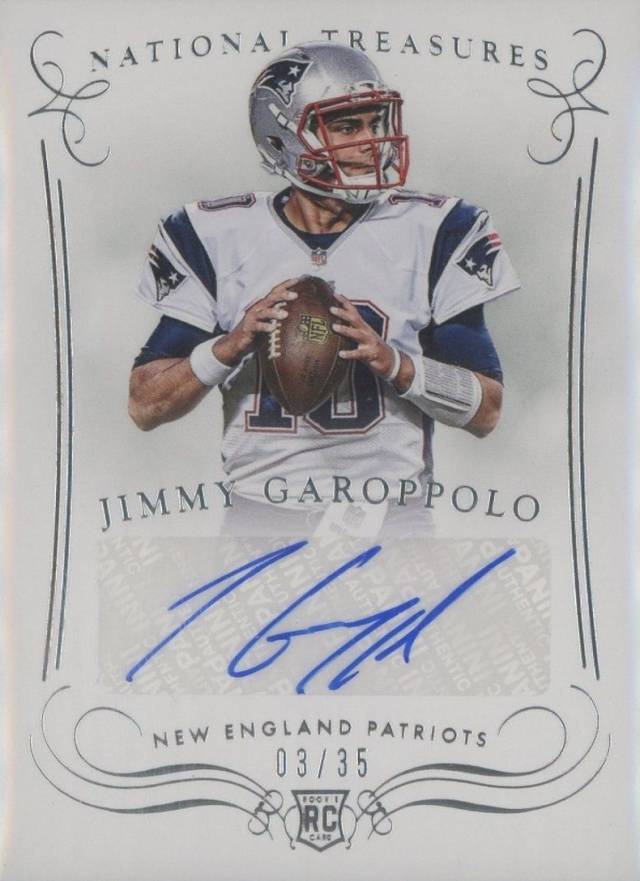 2014 Panini National Treasures Signatures Jimmy Garoppolo #S-JGA Football Card