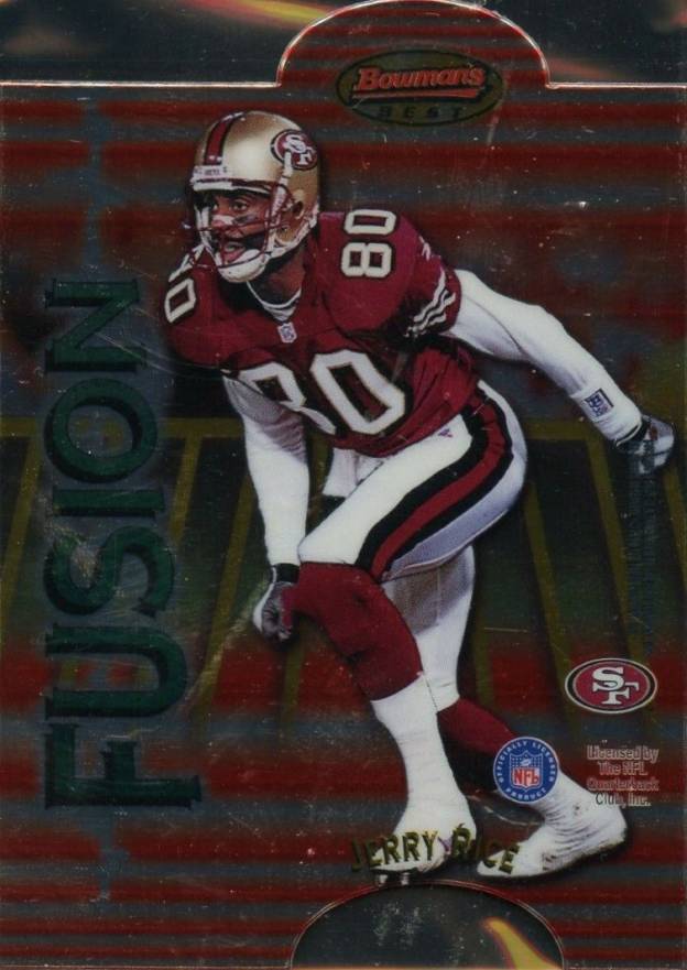 1998 Bowman's Best Fusion Mirror Image Jerry Rice/Randy Moss #MI15 Football Card