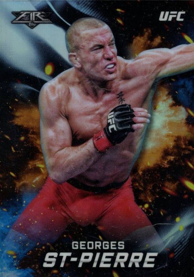 2019 Topps UFC Chrome Fire Georges St-Pierre #GSP Other Sports Card