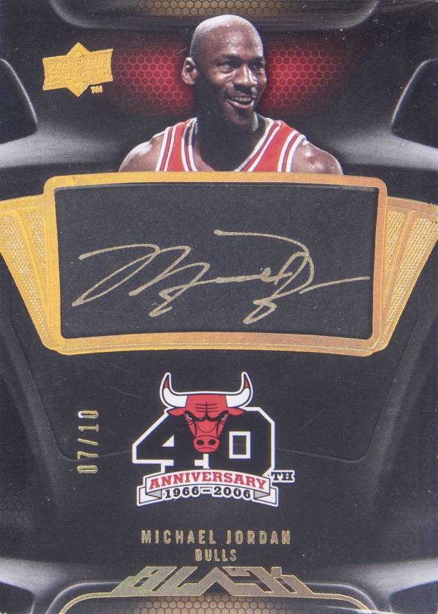 2008 Upper Deck Black Commemorative Logo Autograph Michael Jordan #C-MI Basketball Card