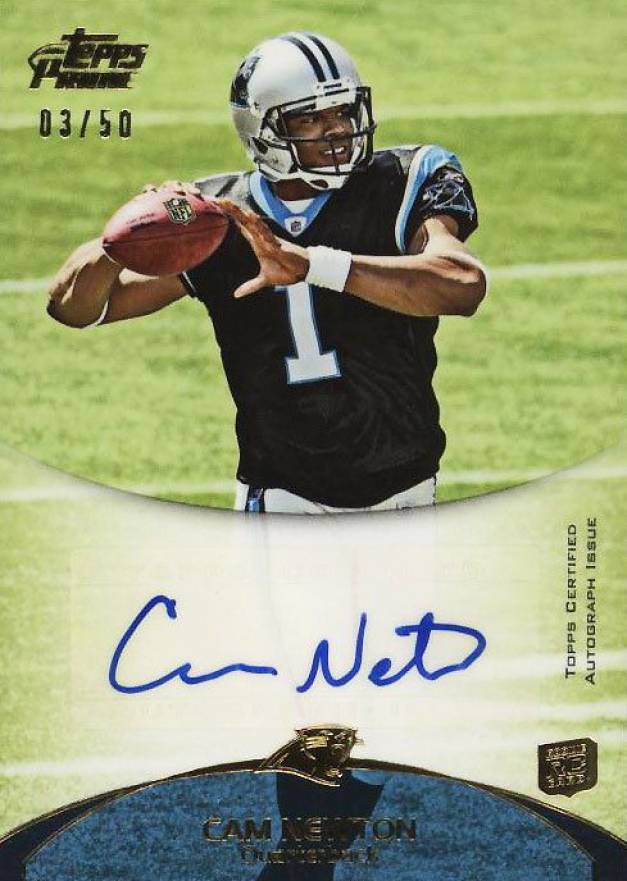 2011 Topps Prime Cam Newton #50 Football Card