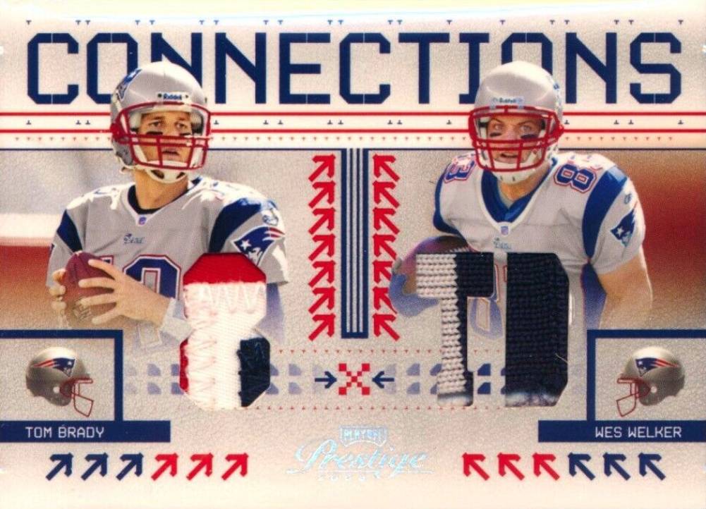 2008 Playoff Prestige Connections Tom Brady/Wes Welker #C-17 Football Card