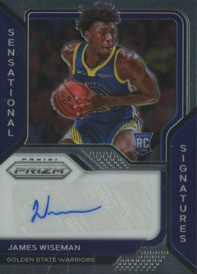 2020 Panini Prizm Sensational Signatures James Wiseman #SSJWS Basketball Card