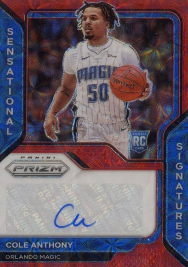 2020 Panini Prizm Sensational Signatures Cole Anthony #SSCAN Basketball Card