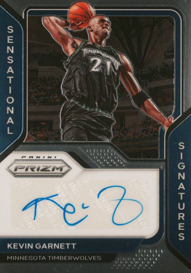 2020 Panini Prizm Sensational Signatures Kevin Garnett #SSKGA Basketball Card